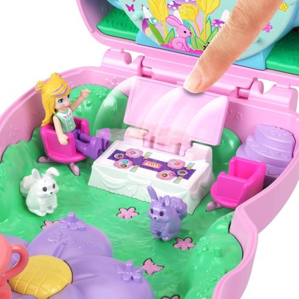 Παιχνιδολαμπάδα Mattel Polly Pocket: Tiny Worlds Big Surprises! - Hedgehog Mom & Baby Playset (JBJ91) - Image 6