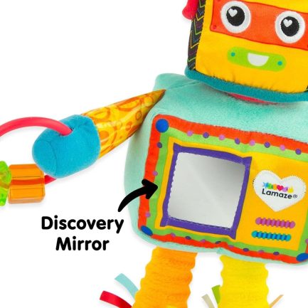 Lamaze Rusty Το Ρομπότ Κρεμαστό Βρεφικό Παιχνίδι Καροτσιού / Κούνιας με Καθρέφτη / με Μασητικό για 0+ Μηνών (LC27089) - Image 6