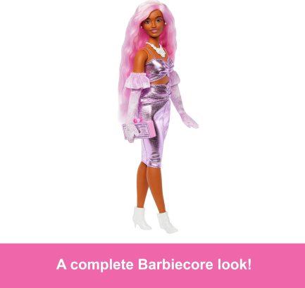 Παιχνιδολαμπάδα Mattel Barbie Deluxe Fashionistas: Ρόζ Μαλλιά (HYV25) - Image 6