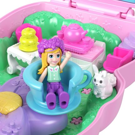 Παιχνιδολαμπάδα Mattel Polly Pocket: Tiny Worlds Big Surprises! - Hedgehog Mom & Baby Playset (JBJ91) - Image 8