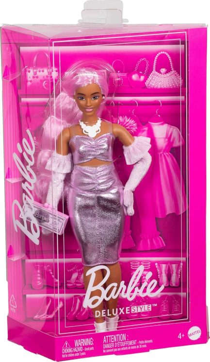 Παιχνιδολαμπάδα Mattel Barbie Deluxe Fashionistas: Ρόζ Μαλλιά (HYV25) - Image 7