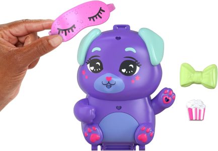 Παιχνιδολαμπάδα Mattel Polly Pocket: Tiny Worlds - Sleepover Puppy Playset (JCR38) - Image 6