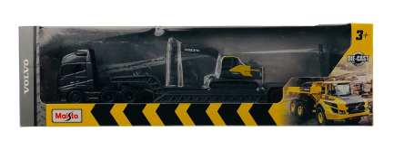 Maisto Volvo FH16 XL 750 Truck Flatbed Transport EC220E Excavator 1/64 (11681-04) - Image 4