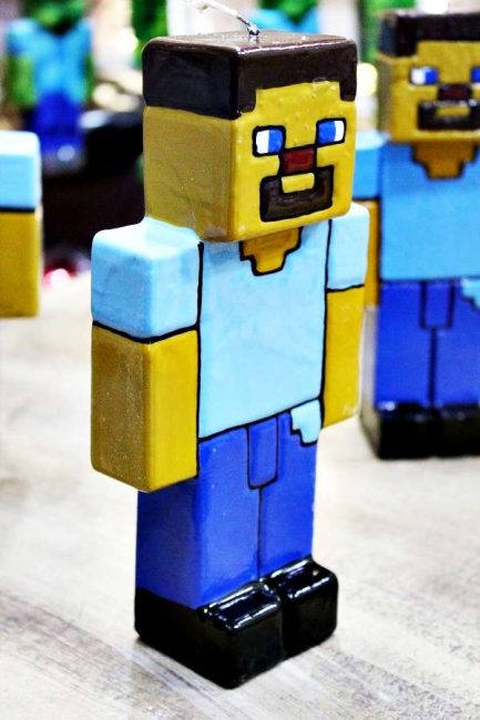 Πασχαλινή λαμπάδα Minecraft 3D μπλε 21X10X5 (003125) - Image 3