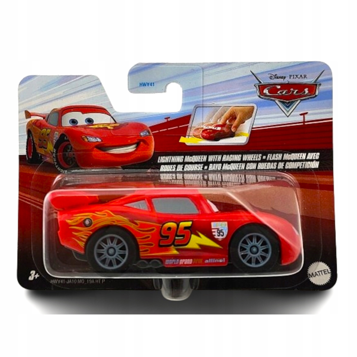 Mattel Disney: Cars On the Road - Lightning McQueen with Racing Wheels Vehicle (HWY41)