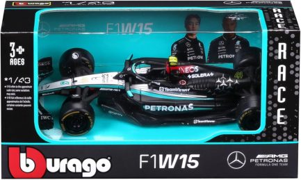Bburago 1/43 F1 Model Car Mercedes-AMG Petronas 2024 W15 E-Performance #44 Lewis Hamilton- Scale 1:43 (18-38208) - Image 4