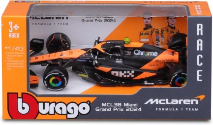 Bburago 1:43 2024 F1 Miami GP McLaren MCL38 #4 Lando Norris Model Car IN BOX (18-38214) - Image 7