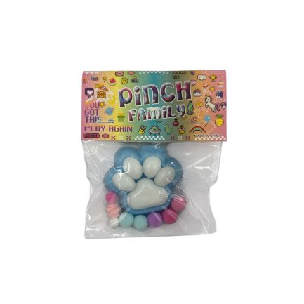 Antistress Pinch Family Squishy Πατούσα Δίχρωμη Pon Pon & Strass 6cm (2748-13) - Image 3