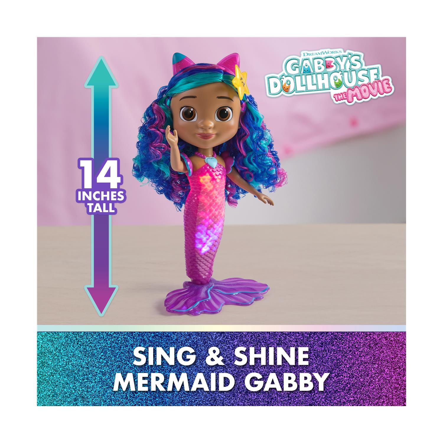 Spin Master Gabby's Dollhouse Movie: Sing & Shine Mermaid 'Gabby' (6074338) - Image 2