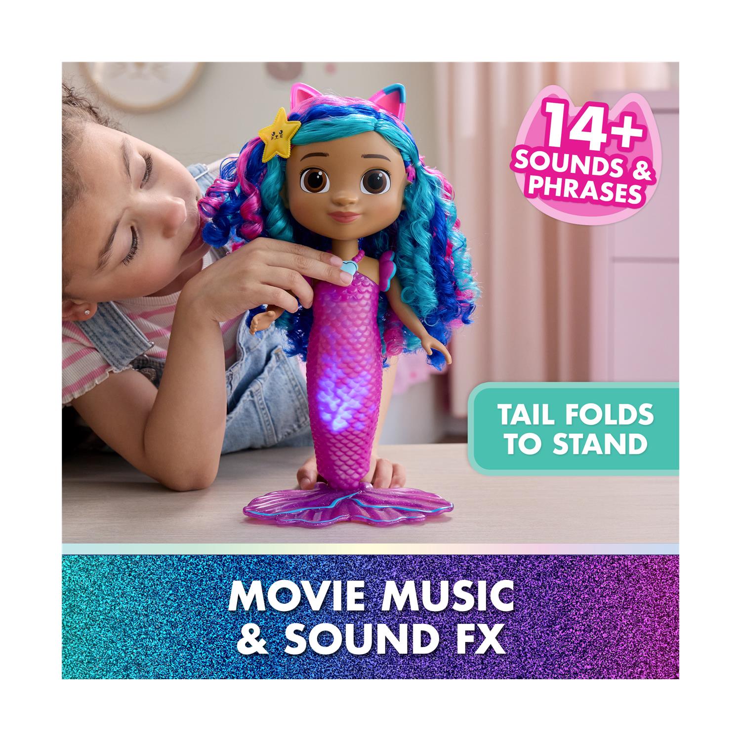 Spin Master Gabby's Dollhouse Movie: Sing & Shine Mermaid 'Gabby' (6074338) - Image 3
