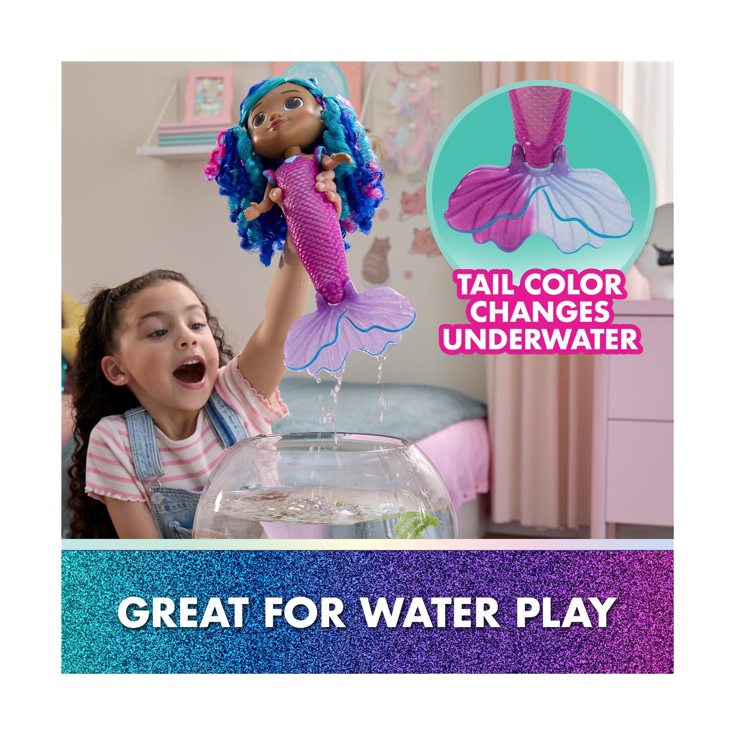 Spin Master Gabby's Dollhouse Movie: Sing & Shine Mermaid 'Gabby' (6074338) - Image 4