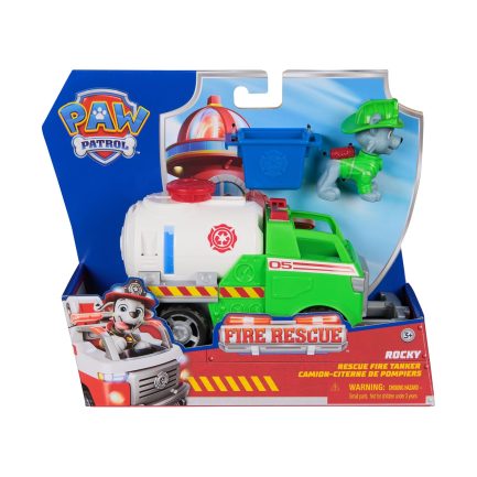 Spin Master Paw Patrol: Fire Rescue - Rocky Rescue Fire Tanker Vehicle (20151504) - Image 4