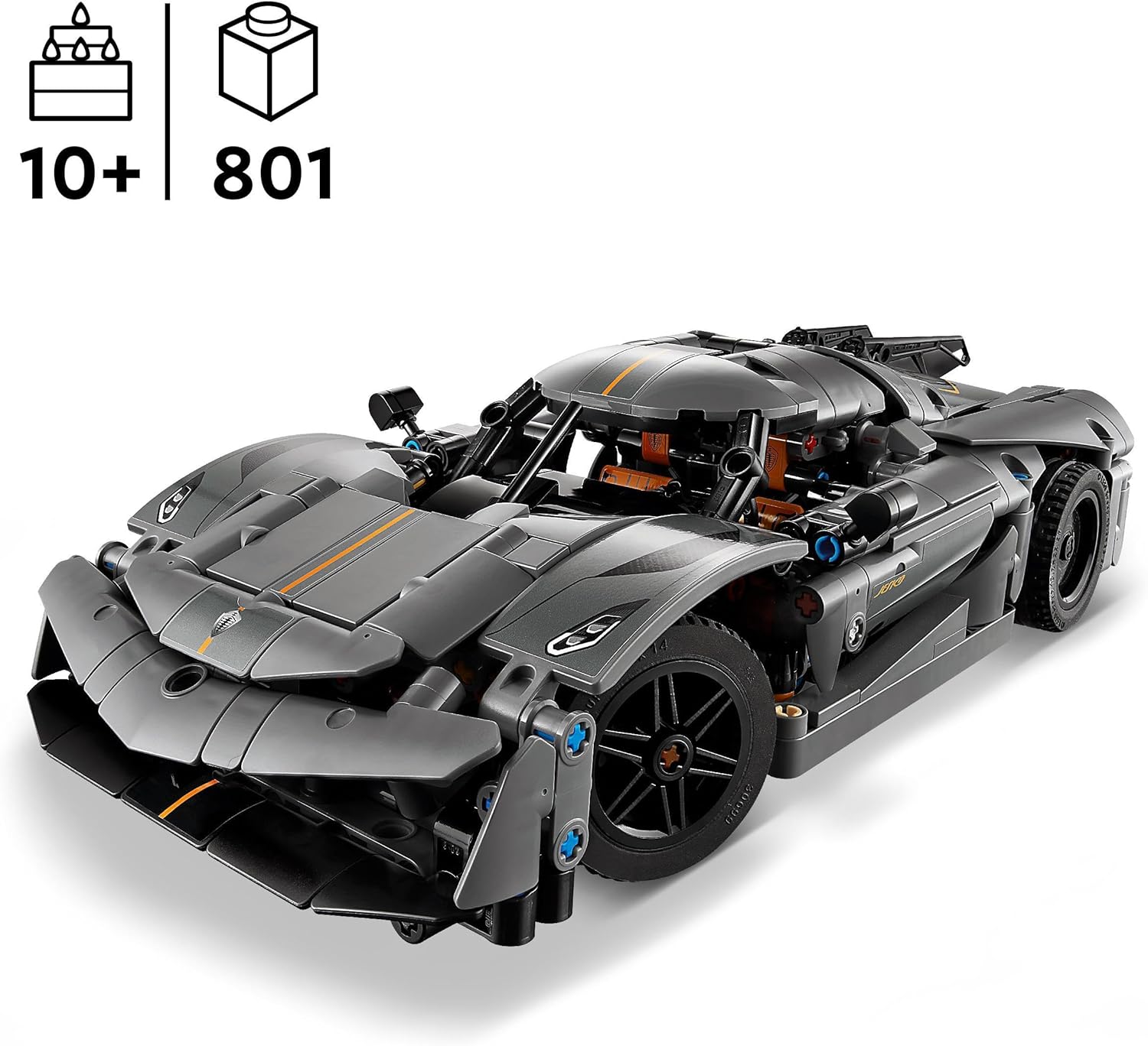 LEGO® Technic™: Koenigsegg Jesko Absolut Gray Hypercar (42173) - Image 2
