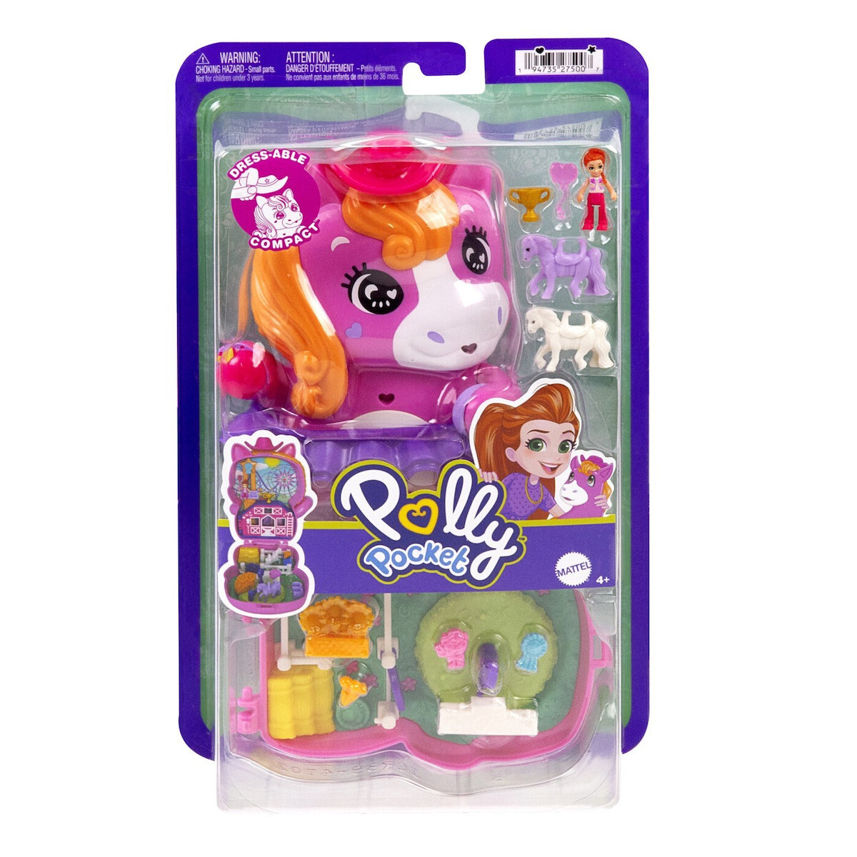 Mattel Polly Pocket: Tiny Worlds - Pony Rodeo Playset (JCR39)