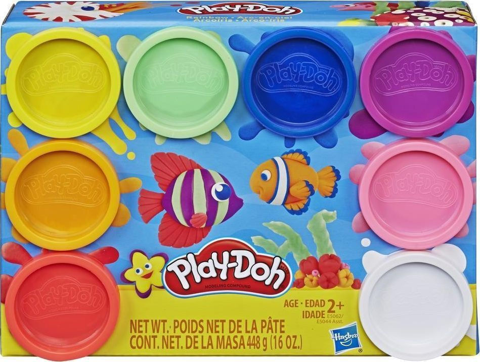 Hasbro Play-Doh Πλαστελίνες Sea Rainbow για 2+ Ετών, 8τμχ (E5062)