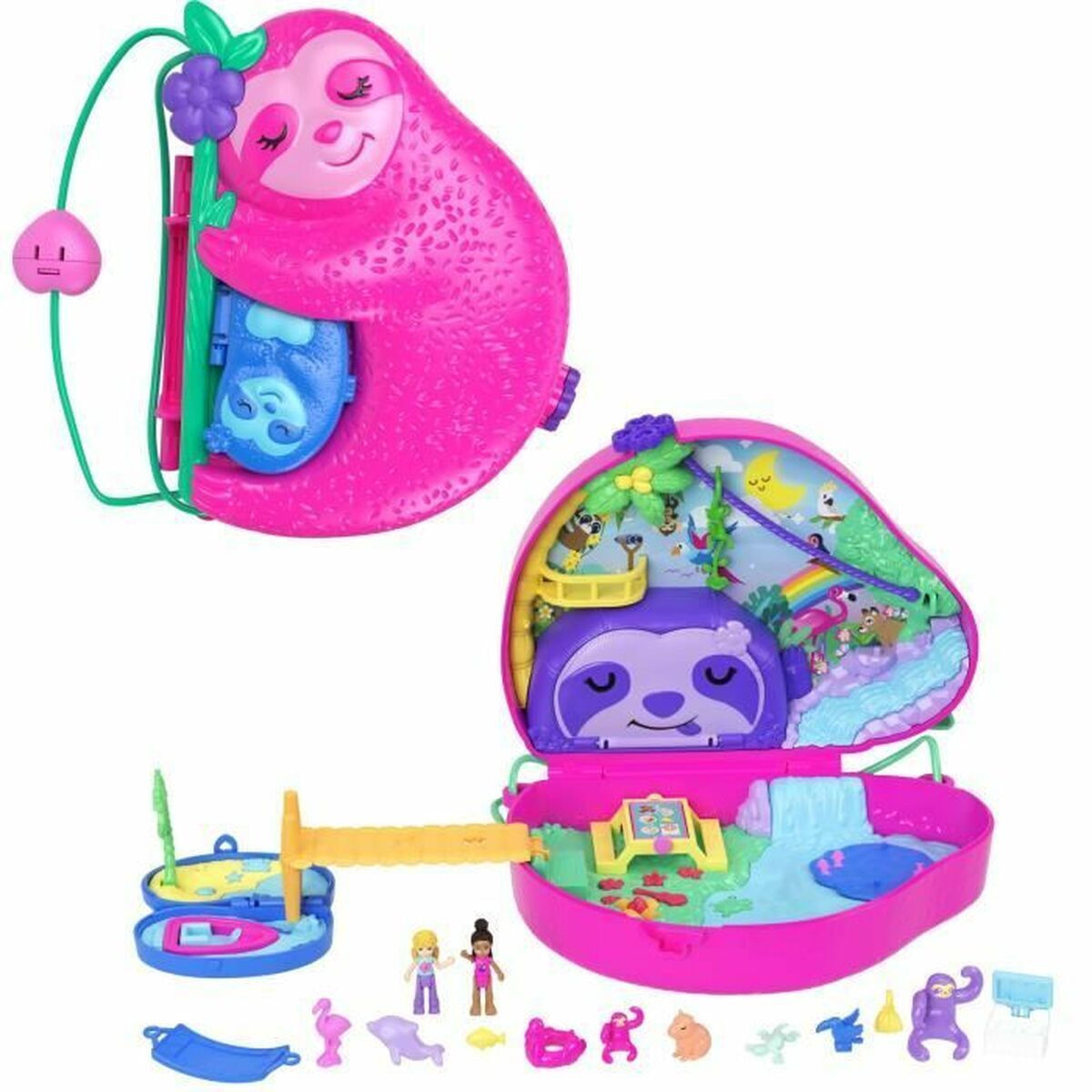 Mattel Παιχνίδι Μινιατούρα Θήκη Τσαντάκι Sloth Polly Pocket Βραδύποδας για 4+ Ετών (HRD40) - Image 3