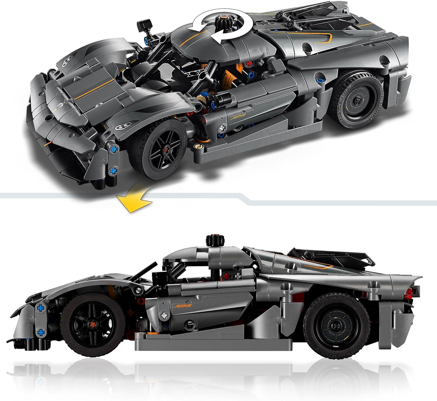 LEGO® Technic™: Koenigsegg Jesko Absolut Gray Hypercar (42173) - Image 5