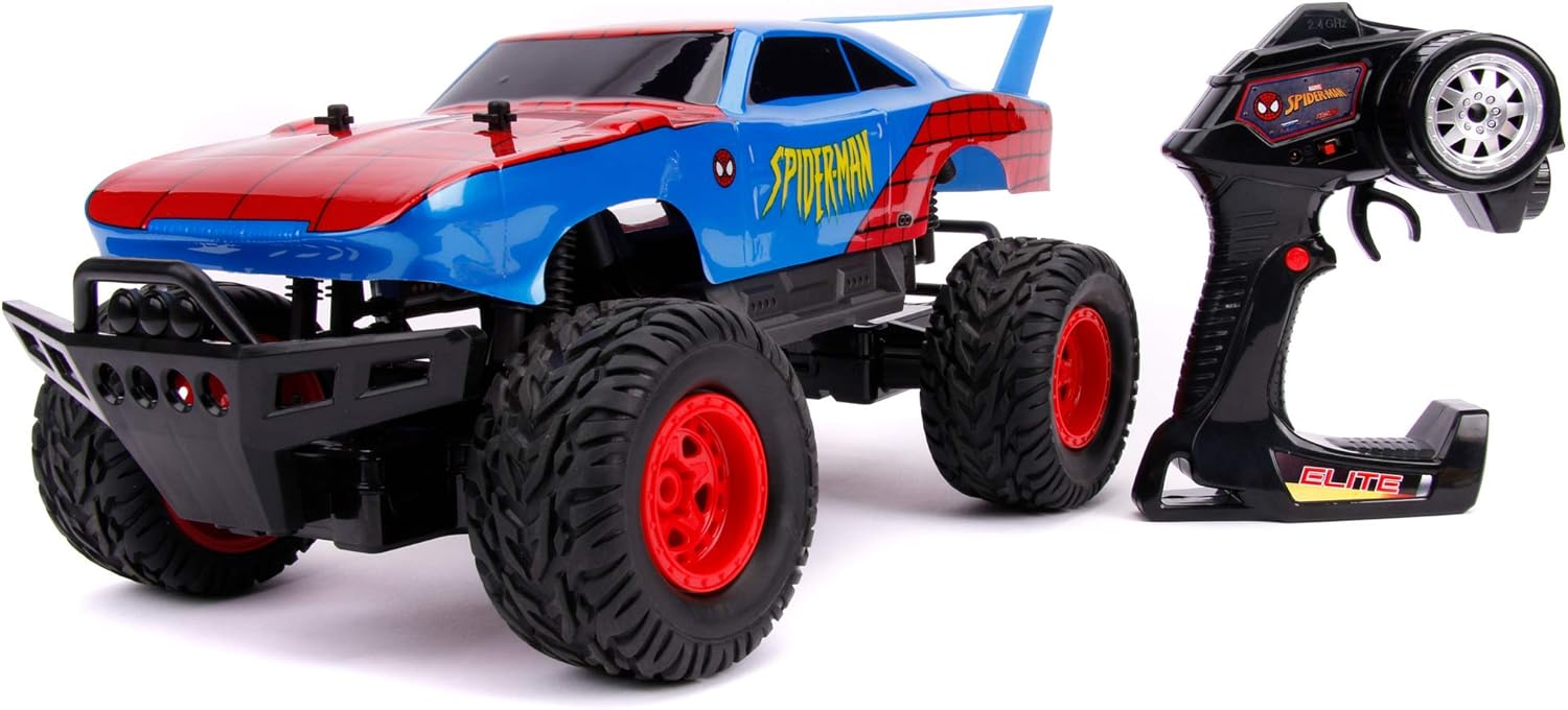 Jada Toys Marvel Spiderman Daytona 1969 Dodge Charger Daytona , 4x4, Turbo Function, 2-Channel Wireless Remote, USB 1:12 (253229000) - Image 2