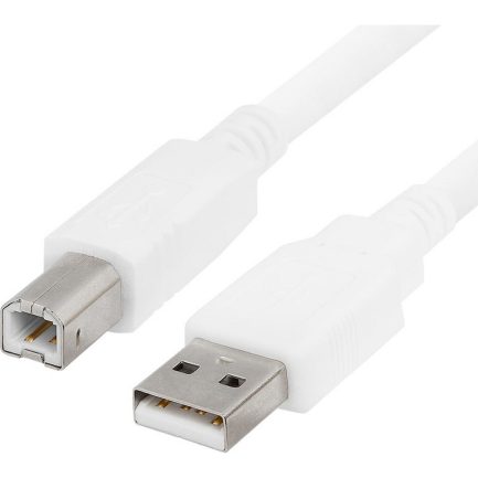 Powertech Καλώδιο Usb 2.0 Σε Usb Type B, 1m, Χάλκινο, Λευκό (cab-u095)