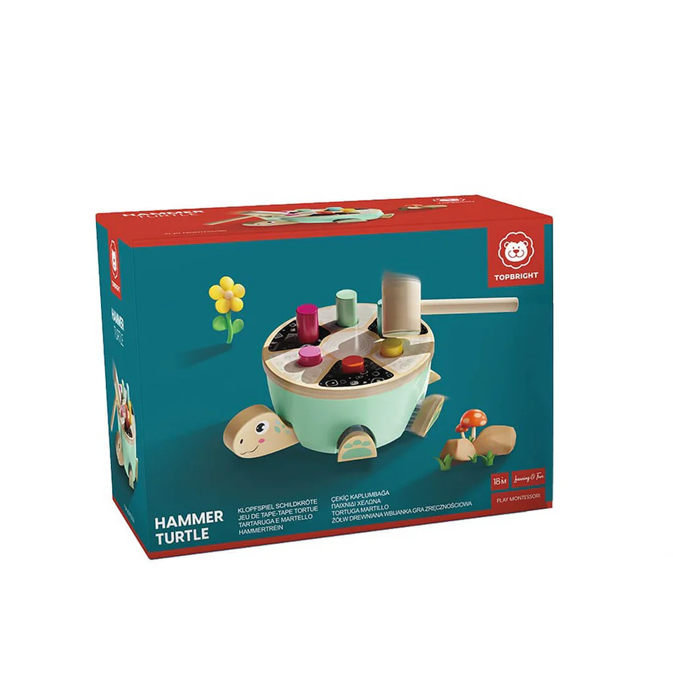 Top Bright Ξύλινο Εκπαιδευτικό Παιχνίδι Χελώνα με Σφυρί (18+ μηνών) (121097) - Image 6