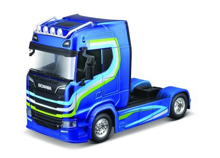 Bburago Street Fire Haulers Custom Cabs Haulers 1/43 Scania Blue (18/32206 ) - Image 2