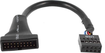Καλώδιο USB Powertech 2.0 9pin σε USB 3.0 20pin CAB-U046, 0.20m