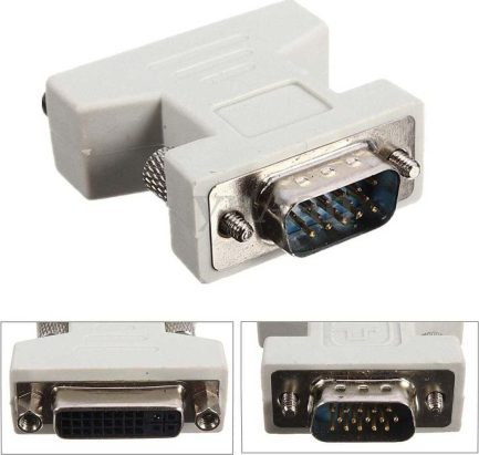 POWERTECH Adapter VGA 15pin male σε DVI-I 24+5 F, συμβατό 24+1 (CAB-G018)