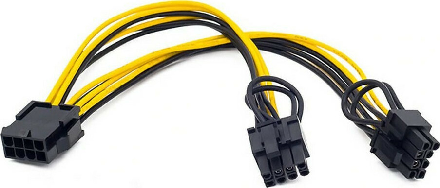 Powertech 8-Pin EPS - 6+2 Pin PCIe Cable 0.2m Πολύχρωμο CAB-W035