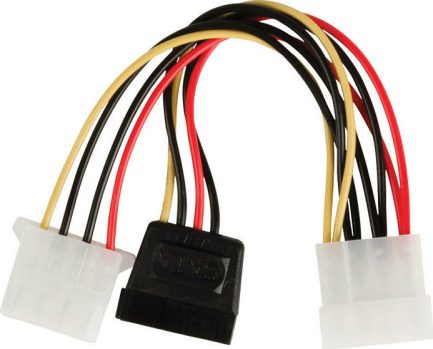 Valueline 15-Pin Sata / 4-Pin Molex - 4-Pin Molex Cable 0.15m Πολύχρωμο (VLCP73525V015)