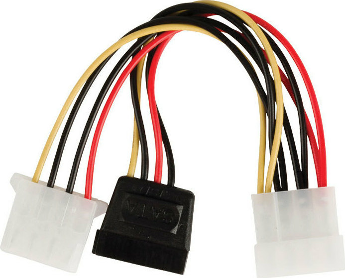 Valueline 15-Pin Sata / 4-Pin Molex - 4-Pin Molex Cable 0.15m Πολύχρωμο (VLCP73525V015)