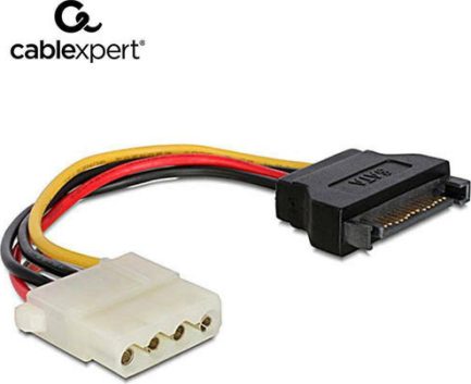Cablexpert 15-Pin Sata - 4-Pin Molex Cable 0.15m Πολύχρωμο CC-SATA-PS-M