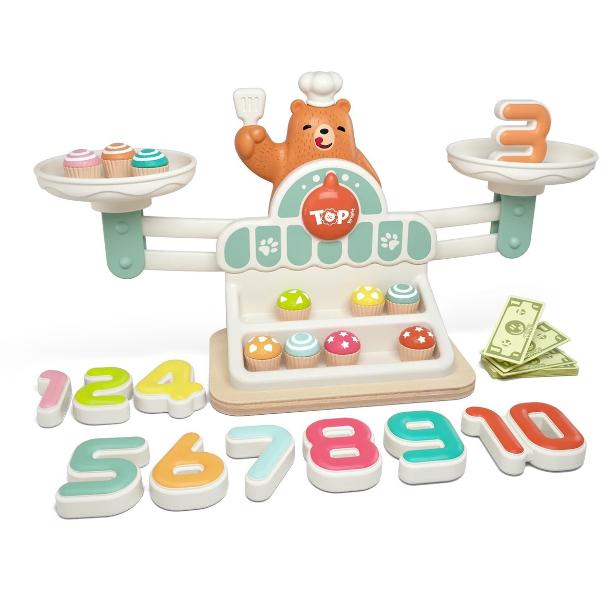 Top Bright Ζυγαριά Yummy Bear Εκπαιδευτικό Παιχνίδι Γνώσεων για 3+ Ετών (121089) - Image 4