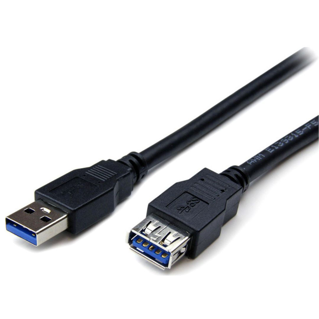 Powertech USB 3.0 Cable USB-A male - USB-A female Μαύρο 1.5m (CAB-U123)