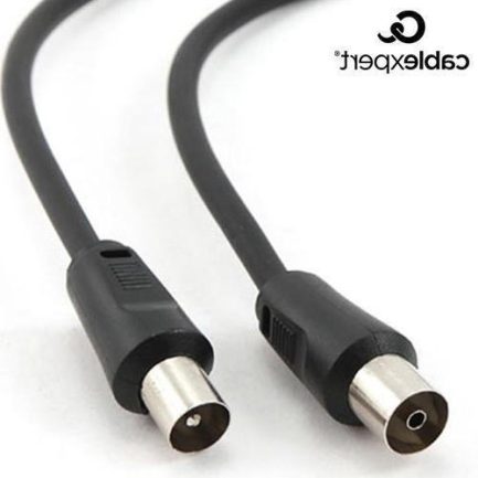 Cablexpert Καλώδιο Κεραίας Coax male - Coax female Μαύρο 1.8m (GM-CCV515) 1τμχ