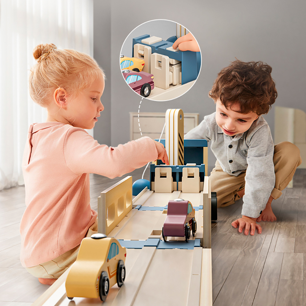 Top Bright Ξύλινο Φορτηγό Μεταφοράς Αυτοκινήτων - Roll & Race Auto Transporter - 121190 +3 Ετών - Image 2