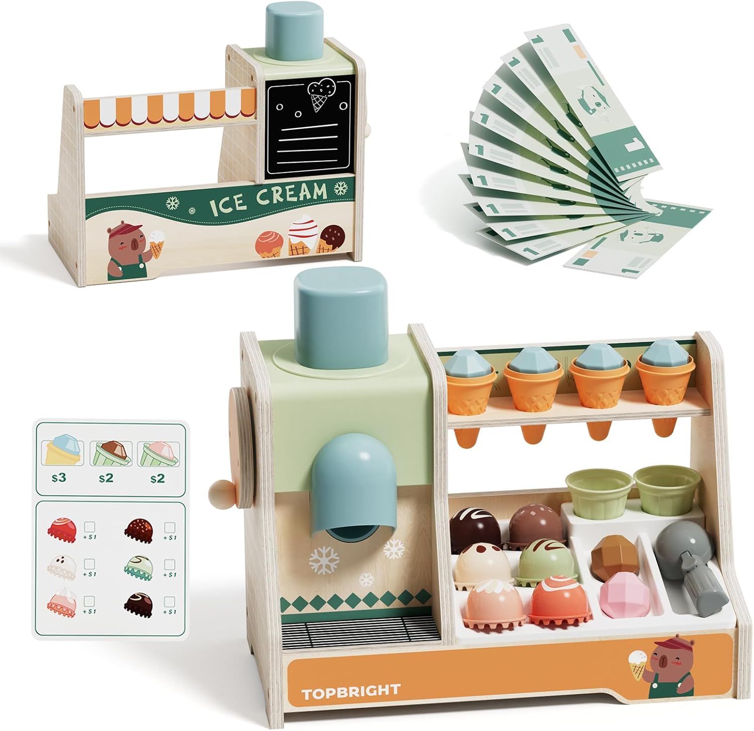 Top Bright Ice Cream Boutique Pretend Play Toy (121203) - Image 3