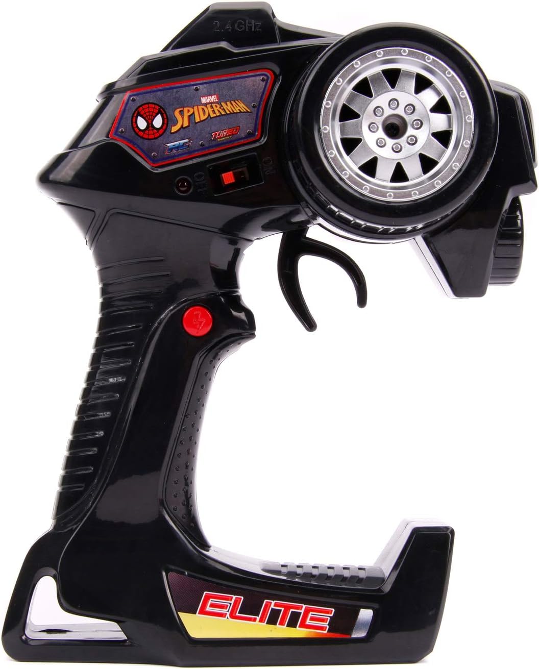 Jada Toys Marvel Spiderman Daytona 1969 Dodge Charger Daytona , 4x4, Turbo Function, 2-Channel Wireless Remote, USB 1:12 (253229000) - Image 4