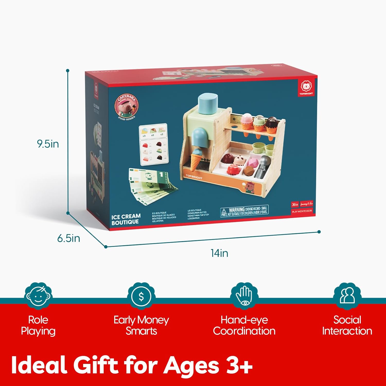 Top Bright Ice Cream Boutique Pretend Play Toy (121203) - Image 4