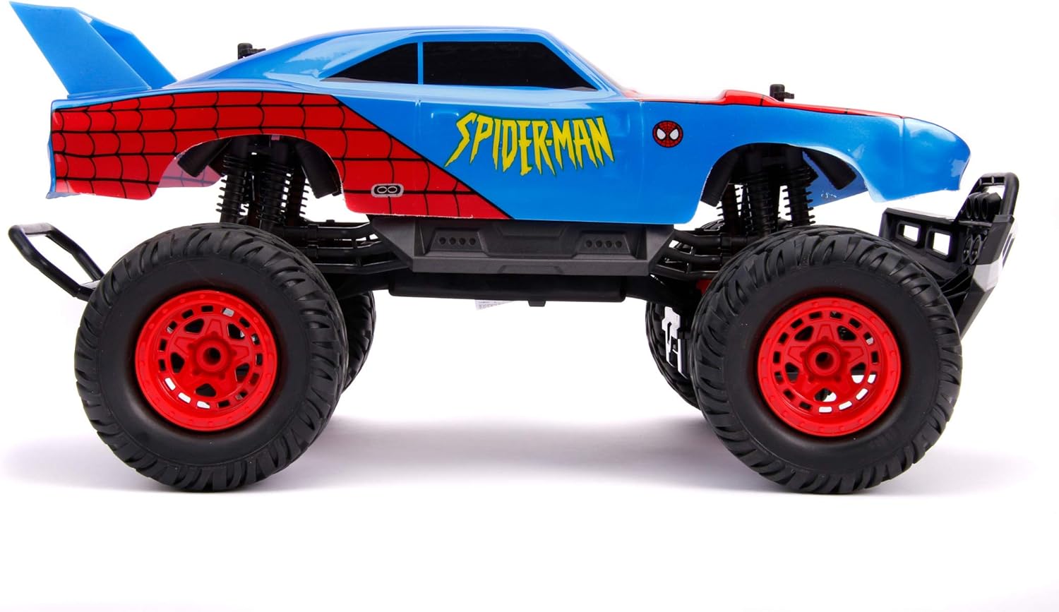 Jada Toys Marvel Spiderman Daytona 1969 Dodge Charger Daytona , 4x4, Turbo Function, 2-Channel Wireless Remote, USB 1:12 (253229000) - Image 8