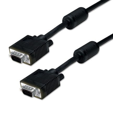 Powertech καλώδιο VGA HD 15pin σε VGA HD 15pin, 2x Ferrites, 10m, Black (CAB-G004)