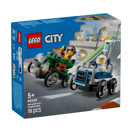 LEGO® City: Πακέτο Αγωνιστικών Αυτοκινήτων - Αεροπλάνο vs. Νοσοκομειακό Κρεβάτι για 5+ Ετών 70τμχ (60459)