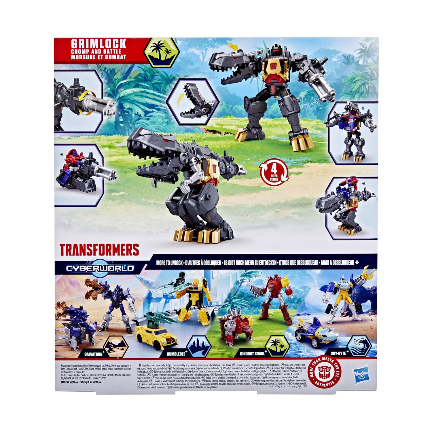 Hasbro Transformers Changes to Dino: Cyberworld - Chomp & Battle Grimlock Action Figure (G0748) - Image 2