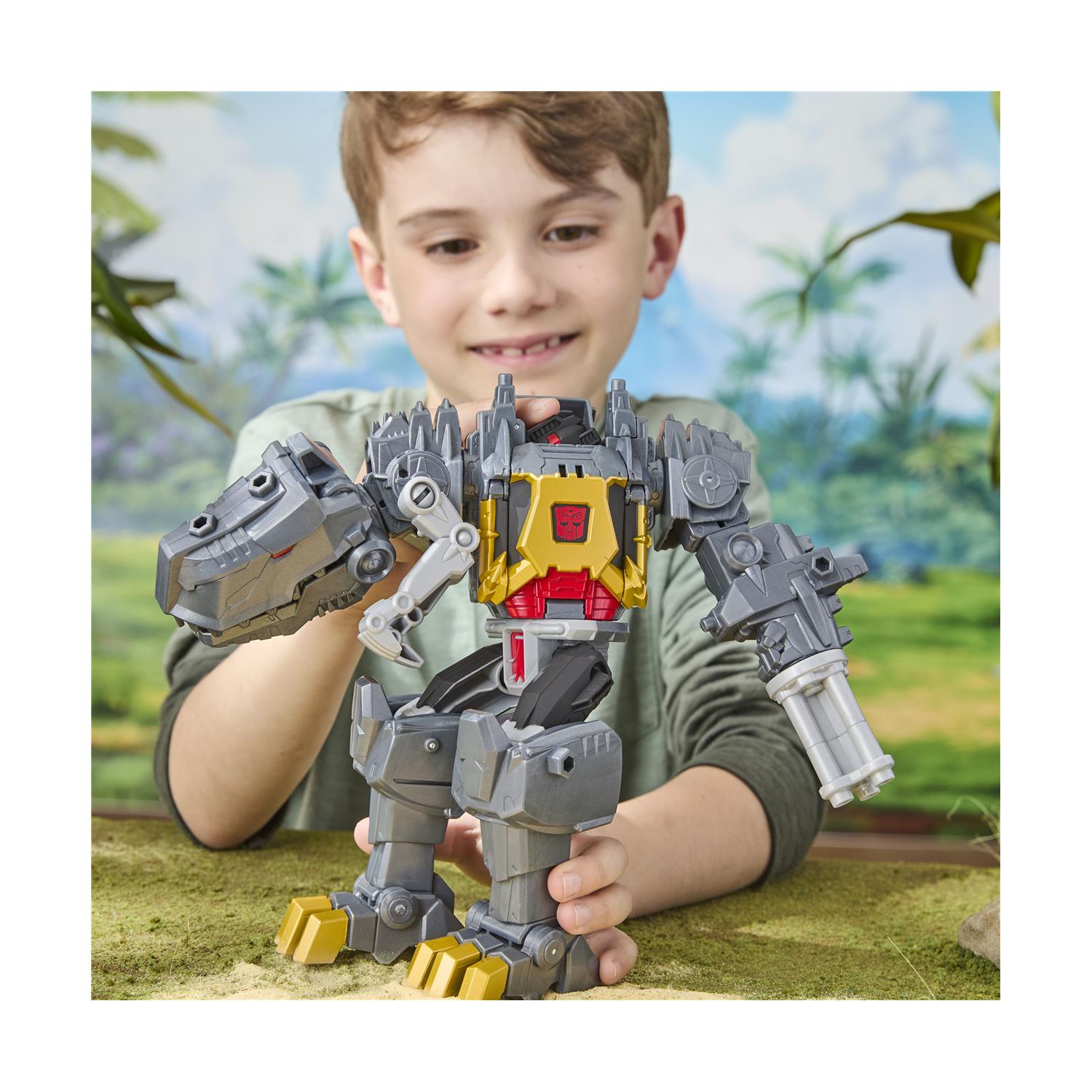 Hasbro Transformers Changes to Dino: Cyberworld - Chomp & Battle Grimlock Action Figure (G0748) - Image 6