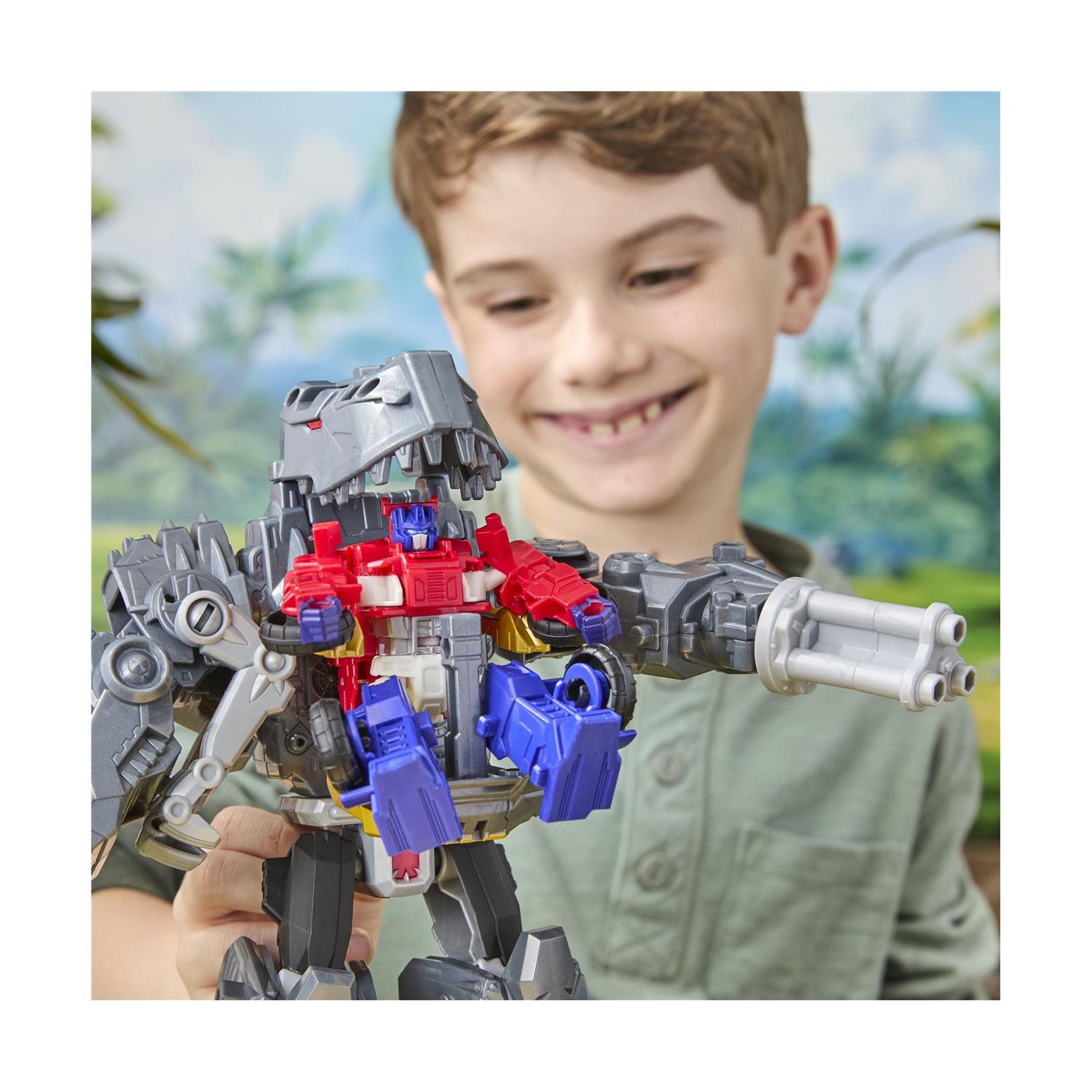 Hasbro Transformers Changes to Dino: Cyberworld - Chomp & Battle Grimlock Action Figure (G0748) - Image 9