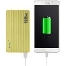 LEYOU LE-360 Slim 6000mAh Dual-port Power Bank for iPhone Samsung RoHS CE Certified - Κίτρινο