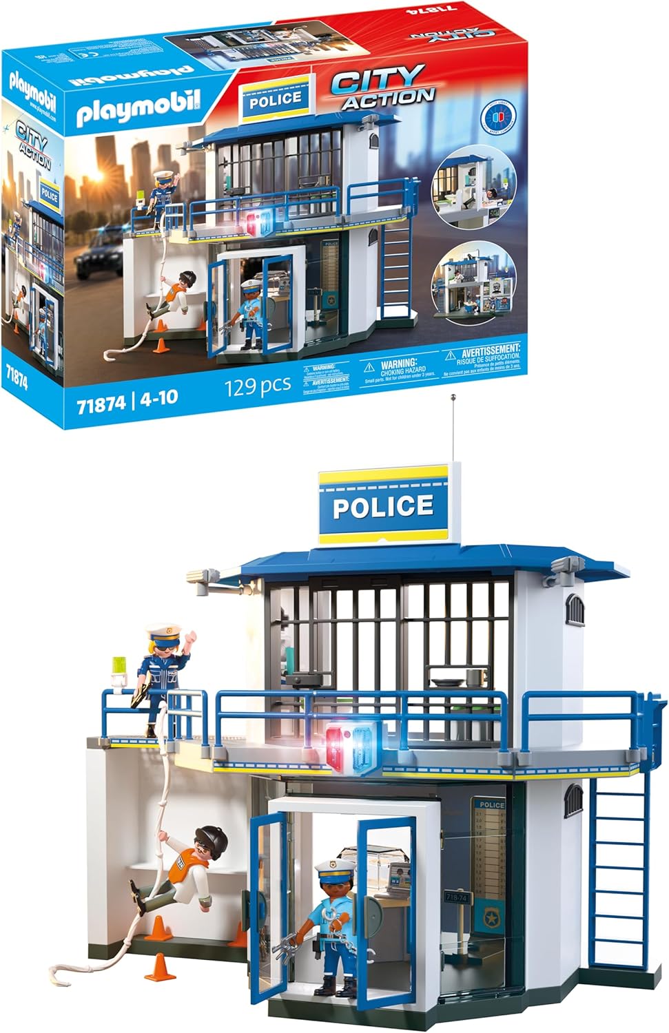 Playmobil City Action Αστυνομικό Τμήμα Με Δωμάτιο Ερευνών για 4-10 ετών (71874)