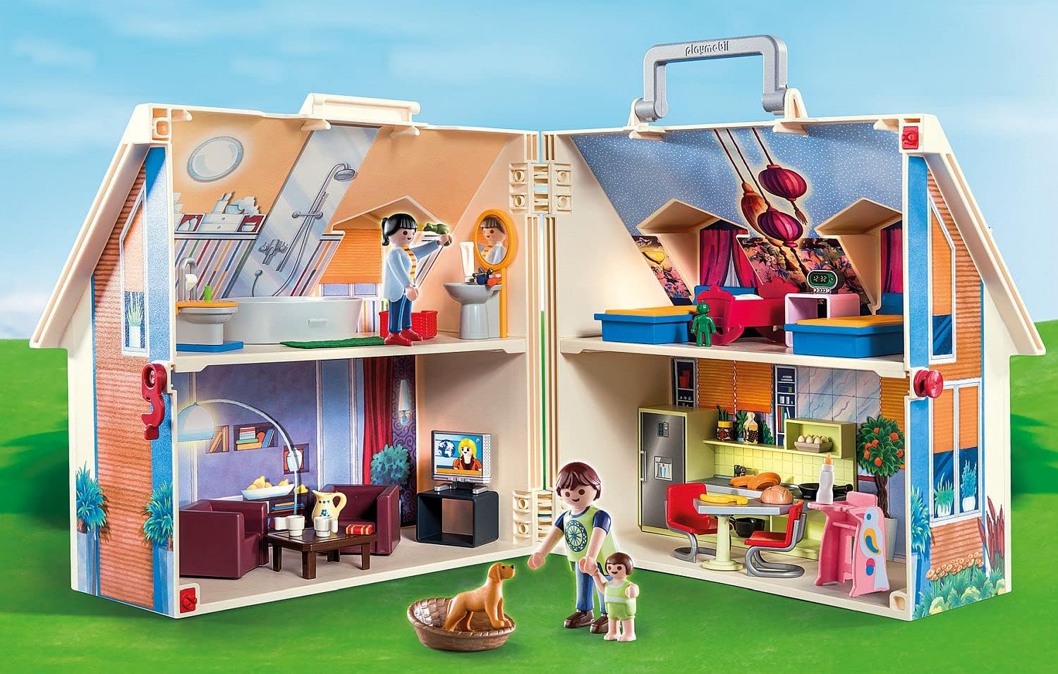 Playmobil Βαλιτσάκι Dollhouse Μοντέρνο Κουκλόσπιτο για 4-10 ετών (70985) - Image 3