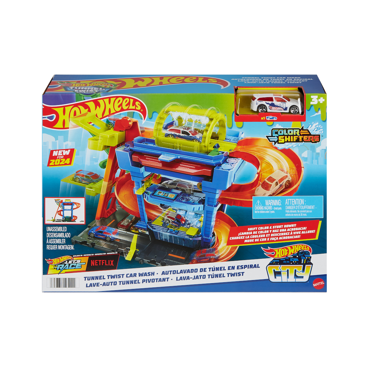 Hot Wheels Color Shifters Πίστα Tunnel Twist Car Wash Playset για 3+ Ετών (HTN80)