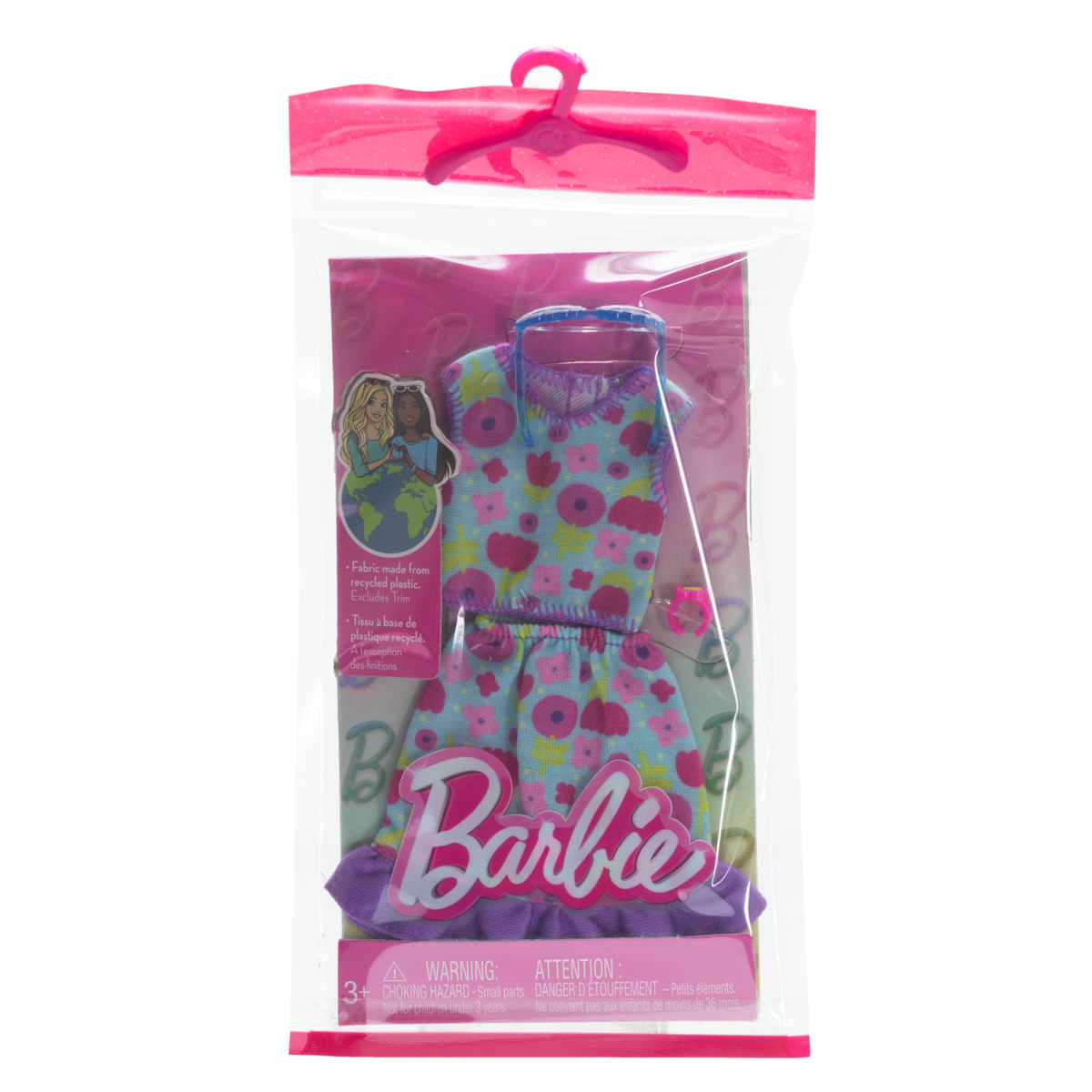 Mattel Barbie: Fashion Pack - Turquoise Skirt And Top With Flowers (HRH39) - Image 2