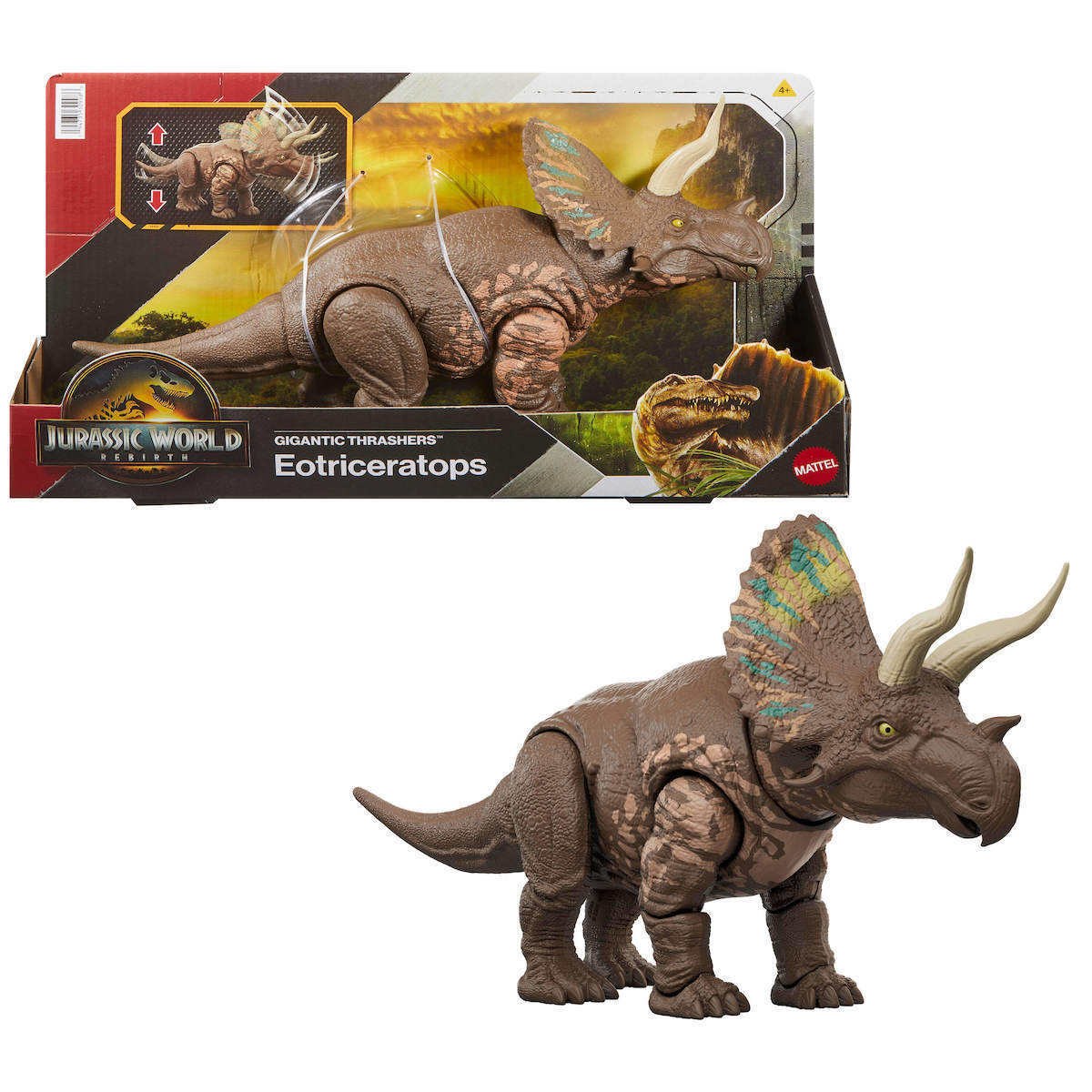 Mattel Jurassic World Rebirth: Gigantic Thrashers - Eotriceratops (JGB93)